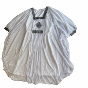 Girls White Kaftan Boho Arabic Dress